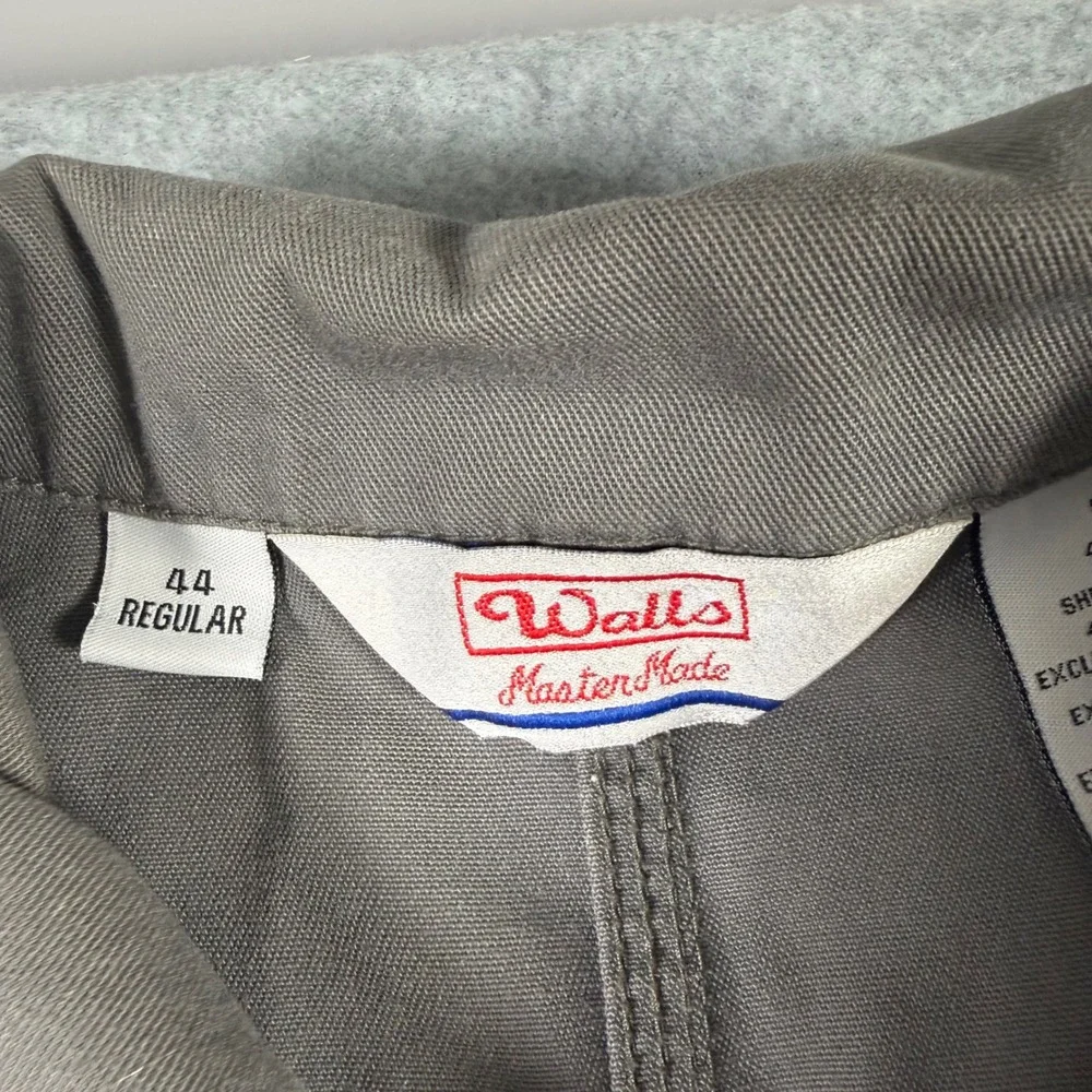 Vintage Walls Master Made Gray Long Sleeve Workwear Coveralls Size 44 Regular